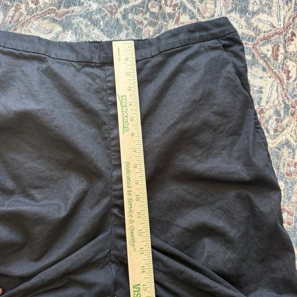 Banana Republic Hayden Wide Leg Pants Sz XL Black Linen Blend Pull On High Rise